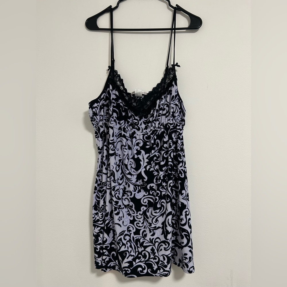 Linea Donatella vintage Black and White Patterned Chemise